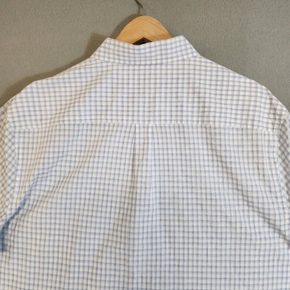 Lucky Brand Mens Shirt XL Blue/White Check Button Down  Long Sleeve - Picture 13 of 16
